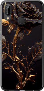 Чохол на Huawei P20 Lite Роза 3 5552t-1410 (Чорний)