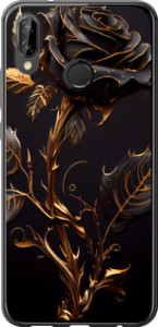 Чохол на Huawei P20 Lite Роза 3 5552t-1410 (Чорний)