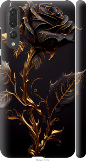 Чохол на Huawei P20 Pro Роза 3 5552m-1470 (Чорний)