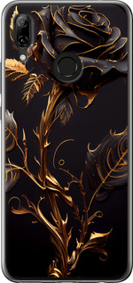 Чехол на Huawei Nova 3 Роза 3 5552u-1535 (Черный)