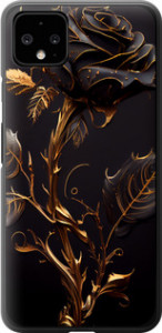 Чехол на Google Pixel 4 XL Роза 3 5552u-1754 (Черный)