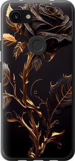 Чехол на Google Pixel 3a XL Роза 3 5552t-1713 (Черный)