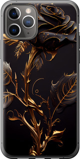 Чехол на iPhone 11 Pro Роза 3 5552t-1788 (Черный)