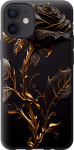 Чехол на iPhone 12 Mini Роза 3 5552t-2071 (Black)