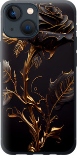 Чехол на iPhone 13 Mini Роза 3 5552t-2373 (Черный)