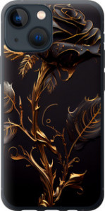 Чохол на iPhone 13 Mini Роза 3 5552t-2373 (Чорний)