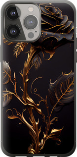 Чехол на iPhone 13 Pro Max Роза 3 5552t-2371 (Черный)