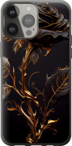 Чехол на iPhone 13 Pro Max Роза 3 5552t-2371 (Черный)