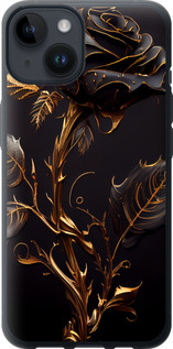 Чехол на iPhone 14 Роза 3 5552u-2648 (Черный)