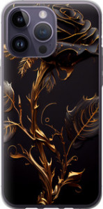 Чохол на iPhone 14 Pro Max Роза 3 5552u-2667 (Black)
