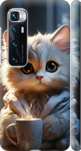 Чехол на Xiaomi Mi 10 Ultra White cat 5646m-2064
