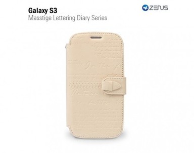 Кожаный чехол Zenus Masstige Lettering diary для Samsung i9300 Galaxy S3 (Бежевый)