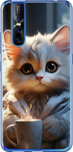 Чехол на Vivo V15 pro White cat 5646t-1763