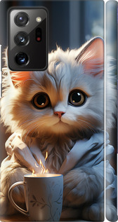 Чехол на Samsung Galaxy Note 20 Ultra White cat 5646m-2051