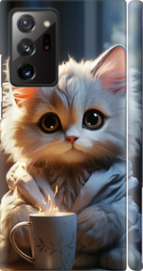 Чехол на Samsung Galaxy Note 20 Ultra White cat 5646m-2051