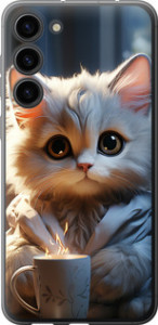 Чехол на Samsung Galaxy S23 Plus White cat 5646u-2905