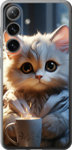 Чехол на Samsung Galaxy S24 White cat 5646u-3390
