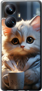 Чехол на Realme 10 Pro Plus White cat 5646u-2944