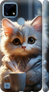Чехол на Realme C21 White cat 5646m-2321