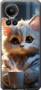 Чехол на Oppo Reno10 Pro White cat 5646u-3109