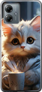Чехол на Motorola Moto G14 White cat 5646u-3197