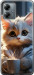 Чехол на Motorola Moto G14 White cat 5646u-3197