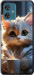 Чехол на Motorola Moto G54 White cat 5646u-3339