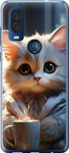 Чехол на Motorola One Vision White cat 5646u-1782