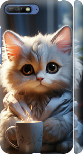 Чехол на Huawei Y6 2018 White cat 5646m-1637