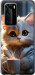 Чехол на Huawei P40 Pro White cat 5646t-1839