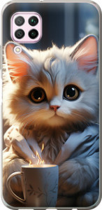 Чохол на Huawei P40 Lite White cat 5646u-1887