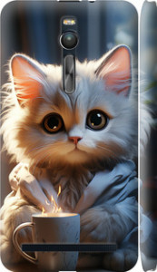Чехол на Asus Zenfone 2 ZE551ML White cat 5646m-122