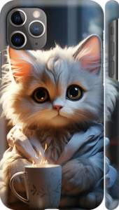 Чехол на iPhone 11 Pro Max White cat 5646c-1723