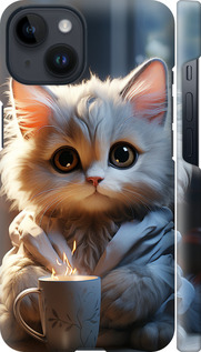 Чехол на iPhone 14 White cat 5646m-2648