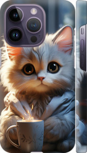 Чехол на iPhone 14 Pro White cat 5646m-2646