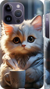 Чехол на iPhone 14 Pro Max White cat 5646m-2667