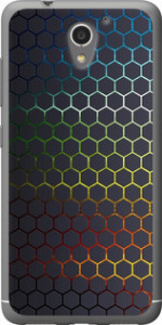 Чехол на ZTE A510 Переливающиеся соты 498u-432 (Черный)