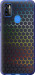 Чехол на ZTE Blade A7S 2020 Переливающиеся соты 498u-2454 (Черный)