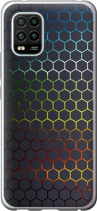 Чохол на Xiaomi Mi 10 Lite Переливаються соти 498u-1924 (Чорний)