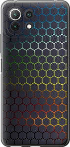 Чохол на Xiaomi Mi 11 Lite Переливаючі соти 498u-2281 (Чорний)