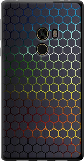 Чехол на Xiaomi Mi MiX Переливающиеся соты 498u-426 (Черный)