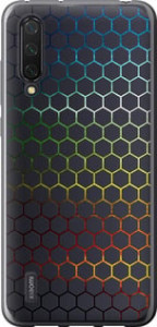 Чехол на Xiaomi Mi CC9 Переливающиеся соты 498u-1747 (Черный) для Xiaomi Mi CC9