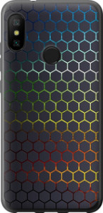 Чохол на Xiaomi Redmi 6 Pro Переливаючі соти 498u-1595 (Чорний)