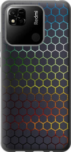 Чохол на Xiaomi Redmi 10A Переливаються соти 498u-2578 (Чорний)
