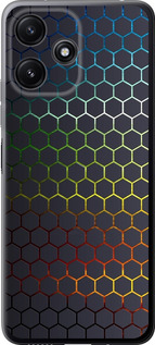 Чехол на Xiaomi Redmi 12 5G Переливаються соти 498u-3194 (Чорний)