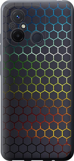 Чехол на Xiaomi Redmi 12C Переливаються соти 498u-2962 (Чорний)