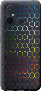 Чехол на Xiaomi Redmi 12C Переливаються соти 498u-2962 (Чорний)