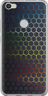 Чехол на Xiaomi Redmi Note 5A Prime Переливающиеся соты 498t-1063 (Черный)