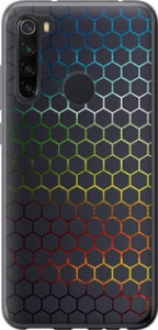 Чохол на Xiaomi Redmi Note 8 Переливаючі соти 498u-1787 (Чорний)