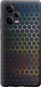 Чохол на Xiaomi Redmi Note 12 Pro 5G Переливаючі соти 498u-2932 (Чорний)